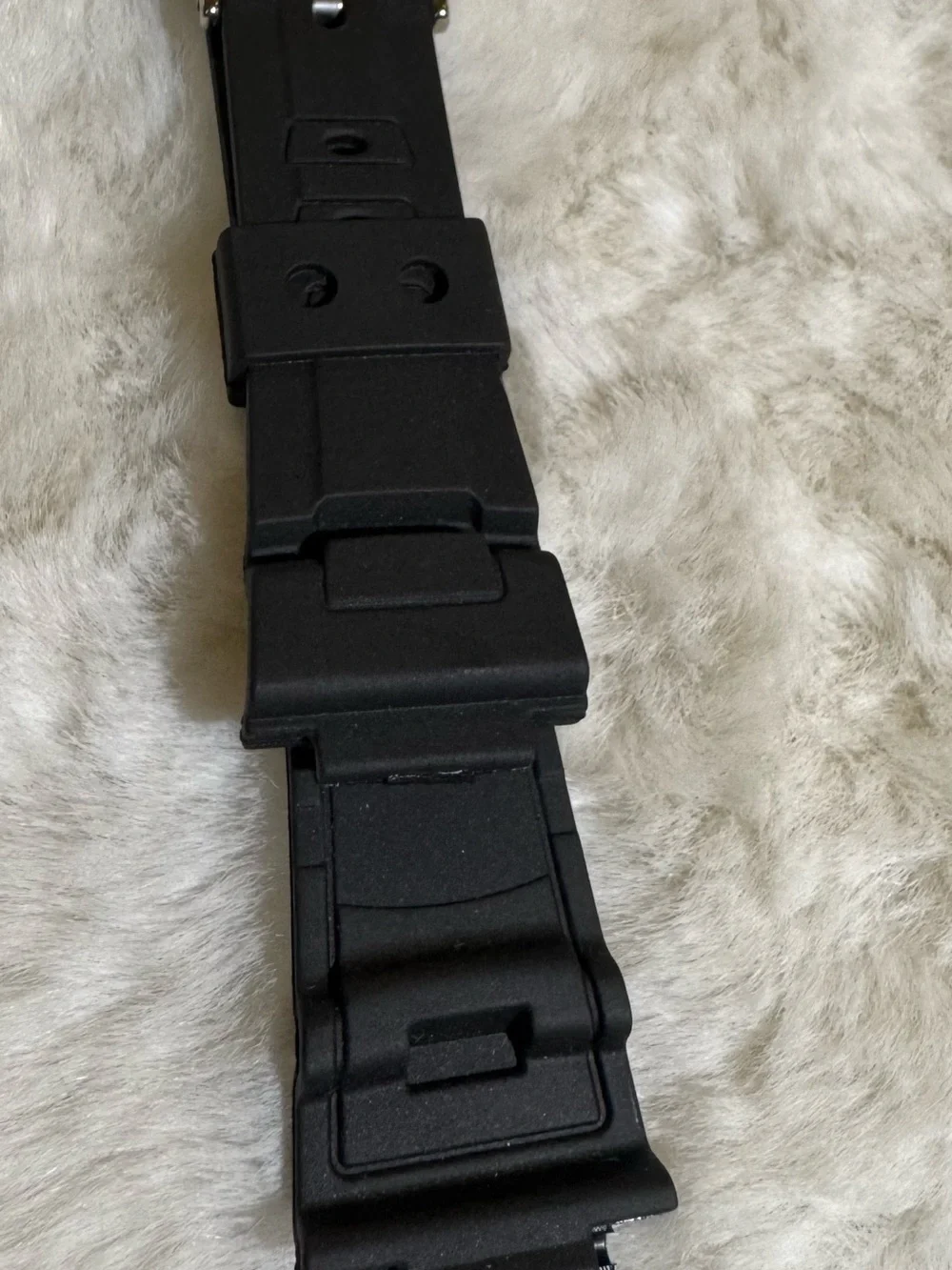 Black Rubber Casio G shock wristband replacement GA-100, GA-110, DW–6900